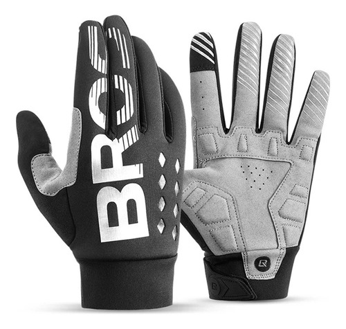 Guantes Largos Ciclismo Letras Rockbros Invierno Con Polar