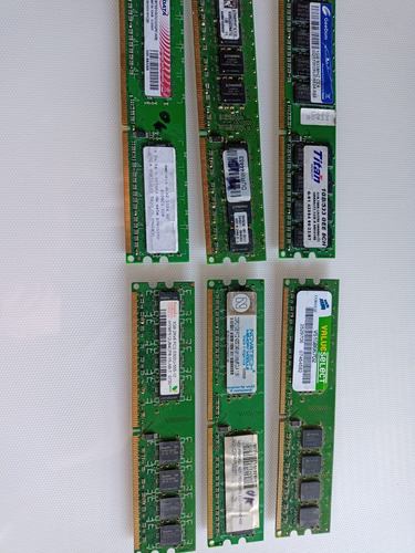 Pack X6 Memorias Ram Ddr2 1gb - Garantia