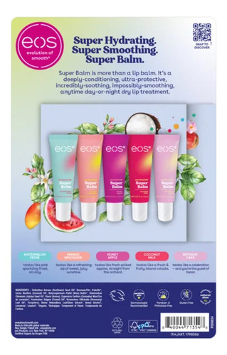 Eos Super Balsamo Reparador Labial Pack 5 Piezas