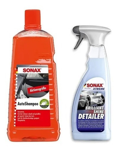 Shampoo Auto Sonax Brillo Concentrado 2lt + Brilliant Shine