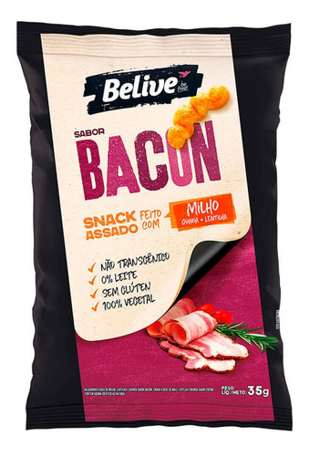Snack De Milho Sabor Bacon Belive 35g