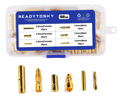 Rc Connectors 2mm 3.5mm 4mm Gold Plated Banana Plug .