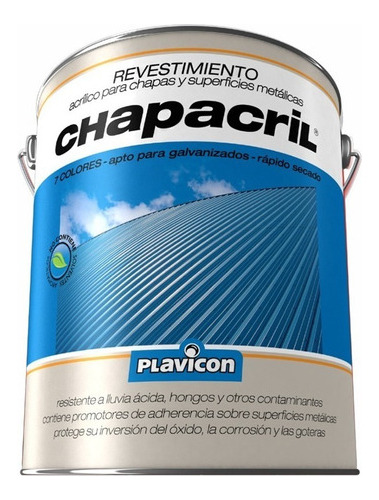 Revestimiento Acrilico  Chapacril Para Chapas Metal 1 L Mm