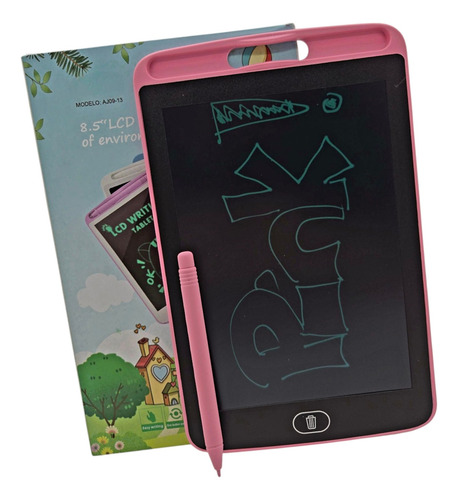 Lcd Pizarron Magico 8.5 Pulgadas Niños Arte Colores Dibujo Mix Colores