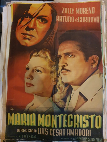 1 Antiguo Afiche De Cine Original- Con Arturo De Cordova 607