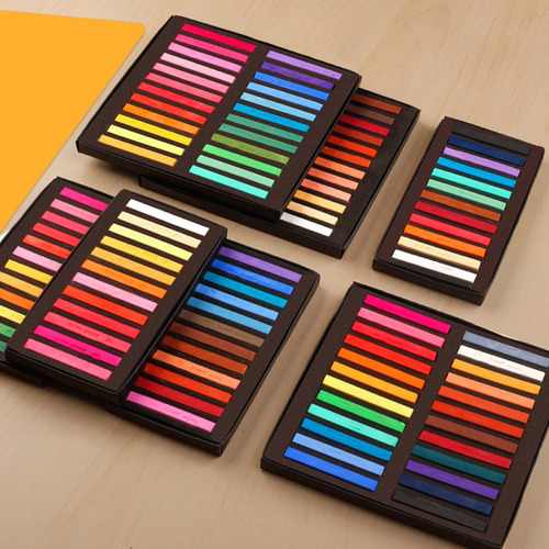 Juego De 48 Colores Pastel Cuadrados, Pastel Suave Y Seco