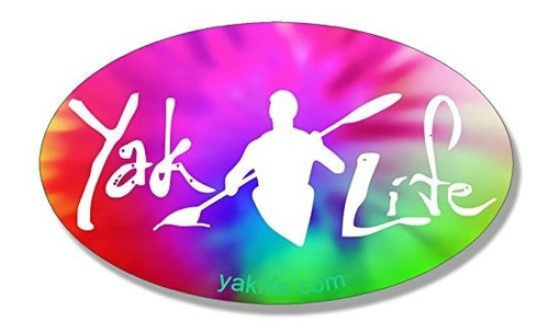 Sticker Ovalado Para Kayakistas - Tye Dye 3x5 