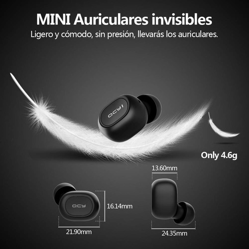 Auriculares Bluetooth Inalambricos Mini Qcy T1 Tws Black
