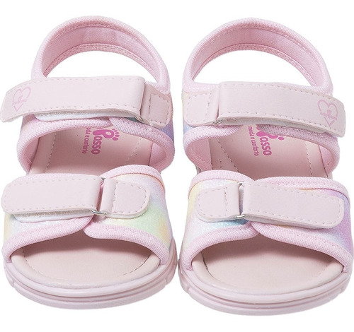 Imagem 5 de 5 de Sandália Infantil Ortopasso Cinderela Menina Rosa Colorido