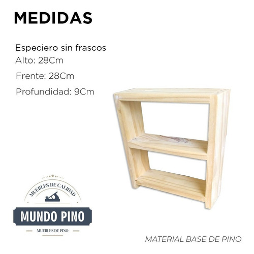 Imagen 2 de 6 de Especiero Condimentero Frascos Mundopino