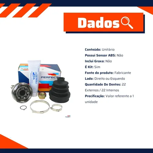 Kit Junta Homocinética Kjh1619 Perfect | MercadoLivre