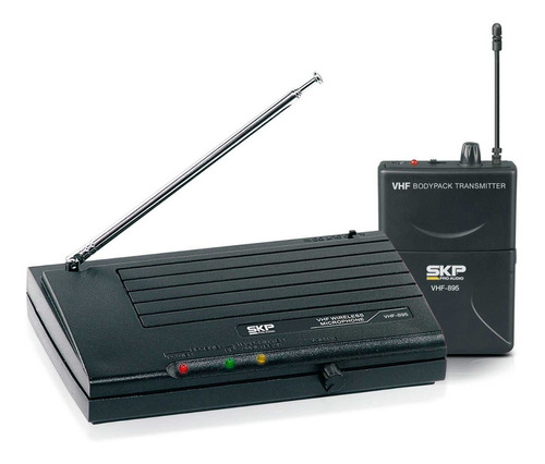 Micrófono SKP Pro Audio VHF-895 Dinámico Cardioide color negro