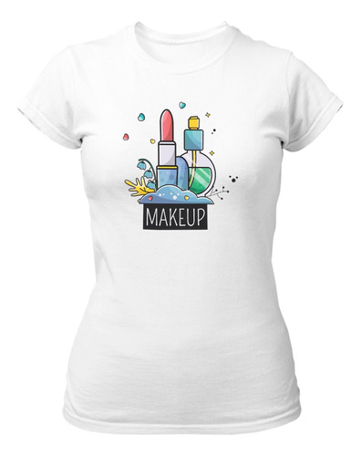 Camiseta Baby Look Makeup Batom