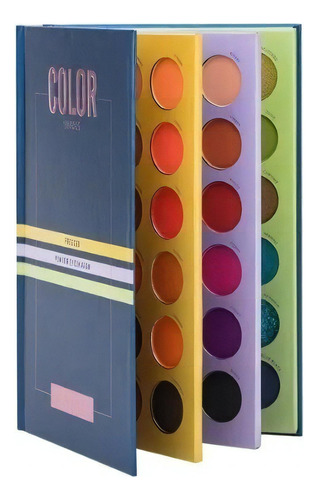 Paleta De Sombras Livro Com 72 Cores Pigmentada