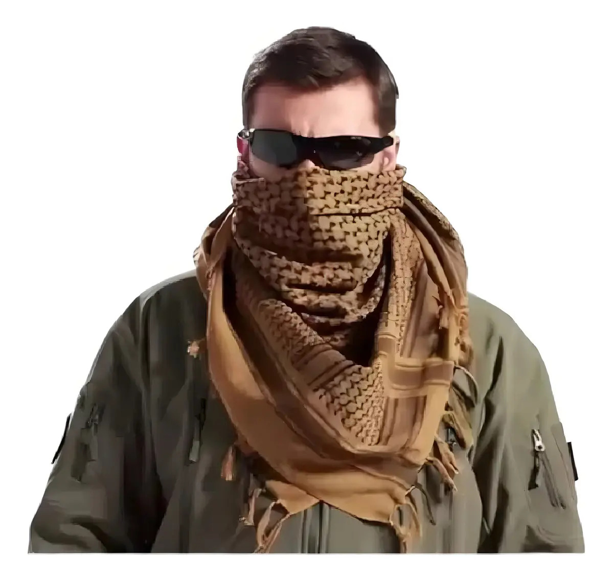Shemagh Pañuelo Tactico Militar Bufanda Airsoft Paintball Color Marrón