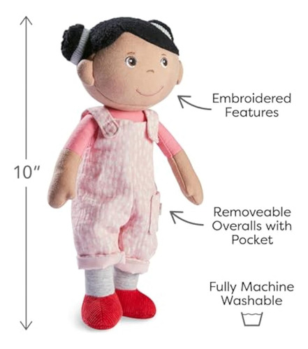 Muñeca Haba Snug Up Rumbi, 10 Muñecas Blandas Con Color Negr