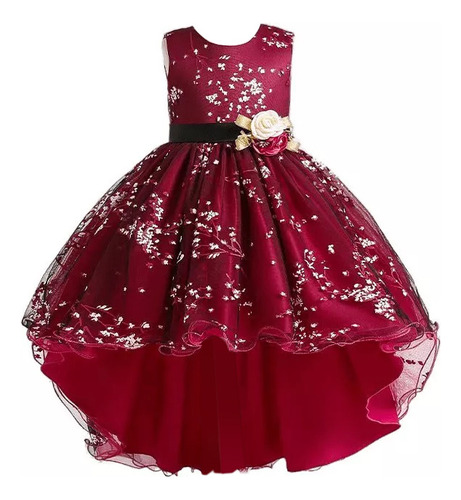 Elegante Vestido De Princesa Estampado, Vestido De Cumpleaño