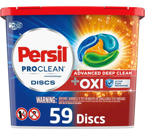 Pacotes De Detergente Para Roupa Persil Discs, Oxi, 59
