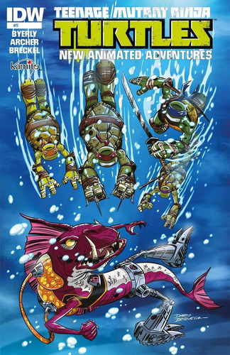 Teenage Mutant Ninja Turtles New Animated Adventures 5a, De Kenny Byerly., Vol. 1. Editorial Kamite, Tapa Pasta Blanda, Edición 1 En Inglés, 2018