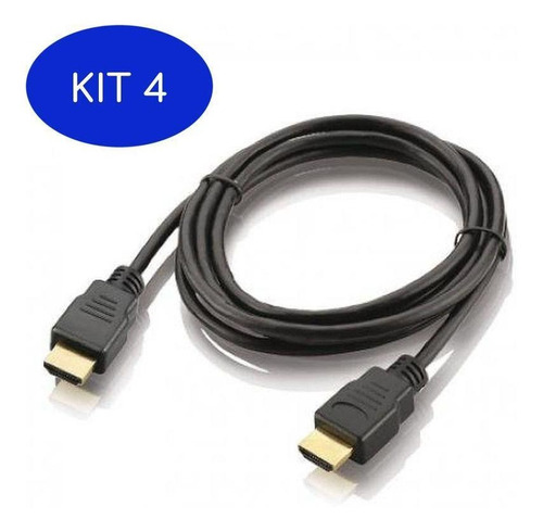 Kit 4 Cabo Hdmi 3m