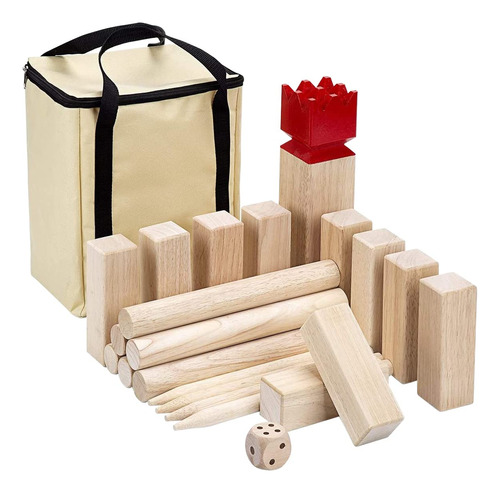 Ropoda Kubb Game Premium Set De Juego Para Patio, Exterior,