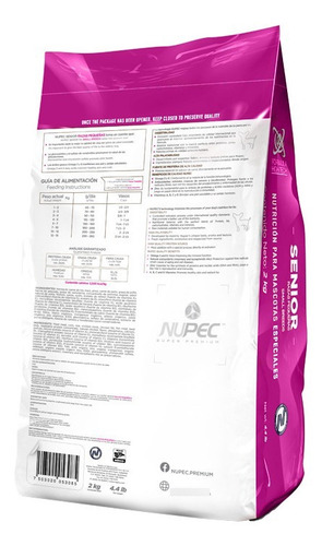 Imagen 2 de 4 de Croquetas Nupec Senior Raza Pequeña 2kg