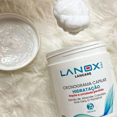 Máscara Reconstrução E Hidratação Cronograma Lanox 500g Trihair Cronograma Capilar Nutrição
