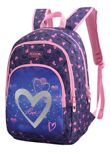 Mochila Kossok Love Escolar Reforzada Premium