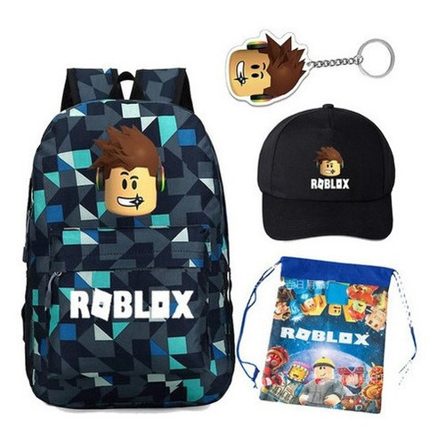 Bolsa Informal Cordón Roblox Gorra Llavero Con Mochila