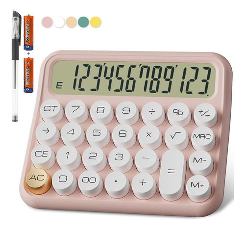 Calculadora Mecánica De 12 Dígitos Pantalla Lcd Extra...