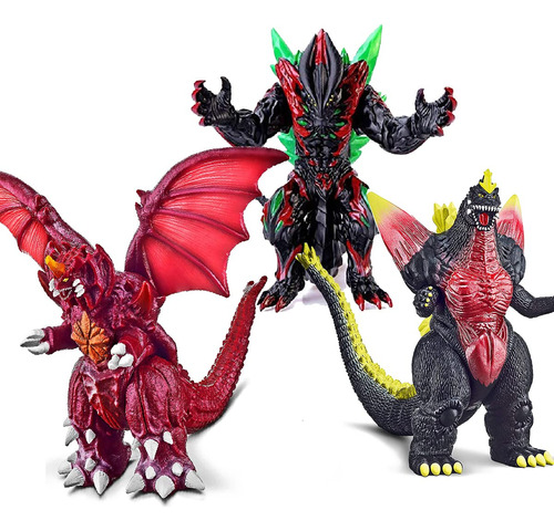 3 Figuras De Dragones Monstruos, 15 Y 12 Pulgadas, Cabeza A