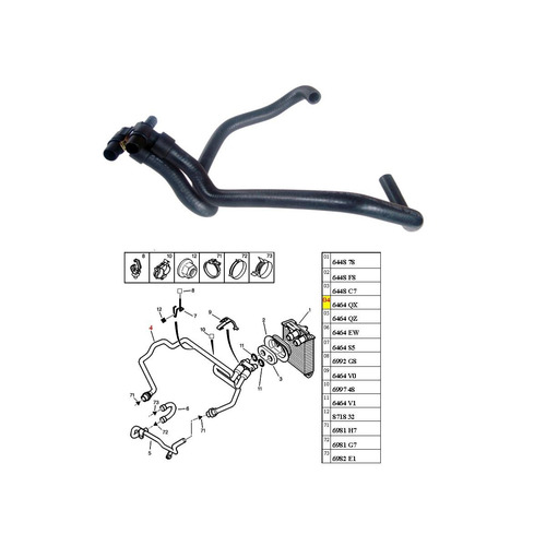 Imagen 1 de 3 de Manguera Calefaccion Peugeot 306 1.8 8v. Nafta 9810
