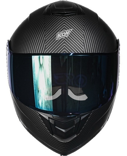 Casco Kov Deportivo Zero Abatible Kc1 Certificado Led Color Negro Tamaño del casco XL