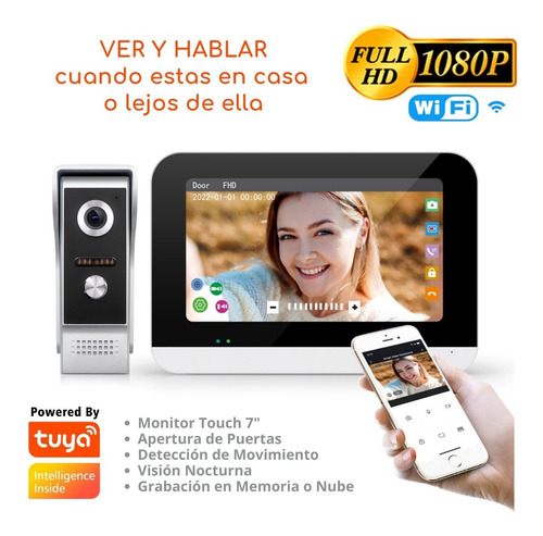 Video Portero Wifi Inteligente Full Hd, Alarma De Movimiento