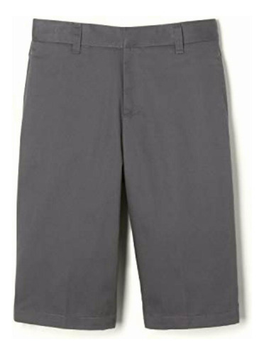 French Toast Big Boys Flat Front Short, Grey, 18