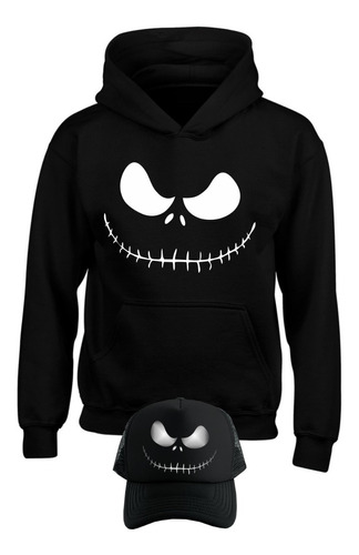 Buzo Jack Skellington  Capota, Hoddie Saco Obsequio Gorra 