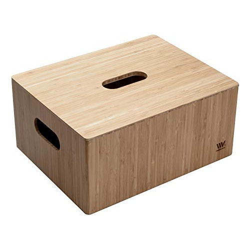 Mobilevision Caja De Almacenamiento De Bambú Plus Tapa Combo