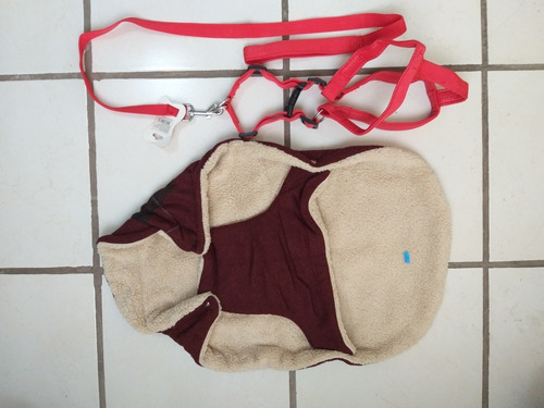 Paquete De Pechera Con Correa Y Sweater Para Perro, Talla 7.