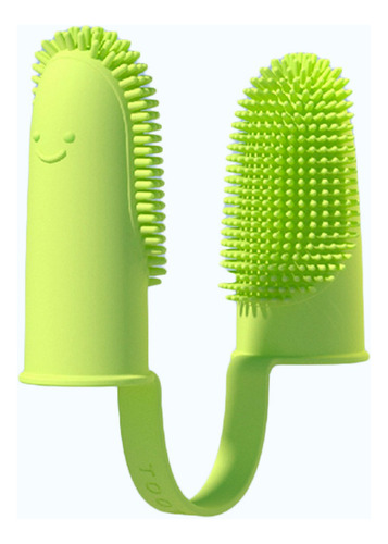 Cepillo Dental Dedal Doble Mascotas Silicona Flexible 