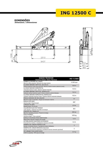 Imagen 4 de 9 de Hidrogruas Ing 12500c