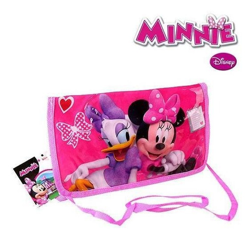 Bolsa De Vinil Infantil Retangular Minnie Mouse 24x15cm