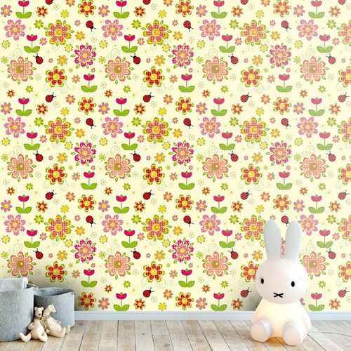 Papel De Parede Vinílico Premium Lavável Florido Floral 228