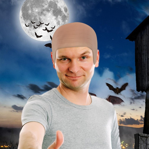 Cabeza Calva Peluca Calva Falsa Sombrero De Peluca De Cabeza