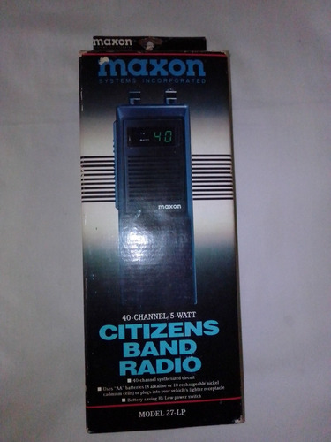 Radio Banda Ciudadana 40 Canales/5 Watt Marca Maxon M-27-lp