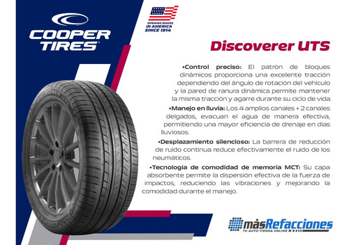 Kit De 4 Llantas 255/55r20 110w Xl Cooper Discoverer Uts