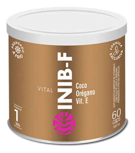 2x Vital Inib-f Vitamina E Óleo De Coco 60 Cápsulas