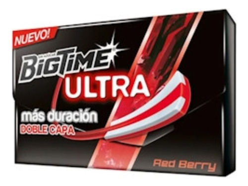 Chicle Bigtime Ultra Red Berry Display Con 12 Unidades