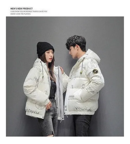 Chaqueta Plumas Hombre Con Capucha Invierno Moda Coreana