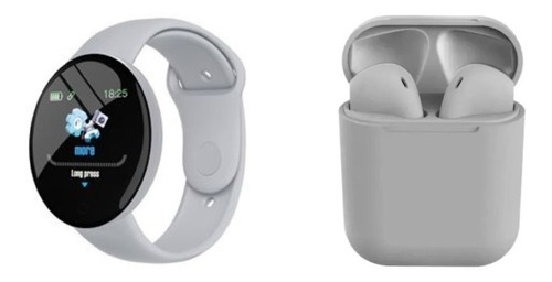 Reloj Inalambrico Smart Watch D18s + Audifonos Bluetooth I12