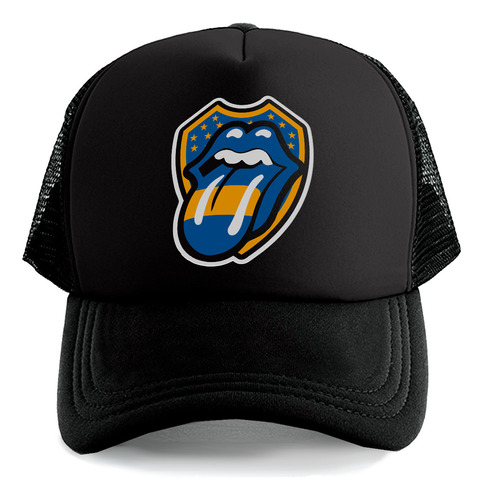 Gorra Trucker Futbol Boca Juniors  Rolling Stones Unica